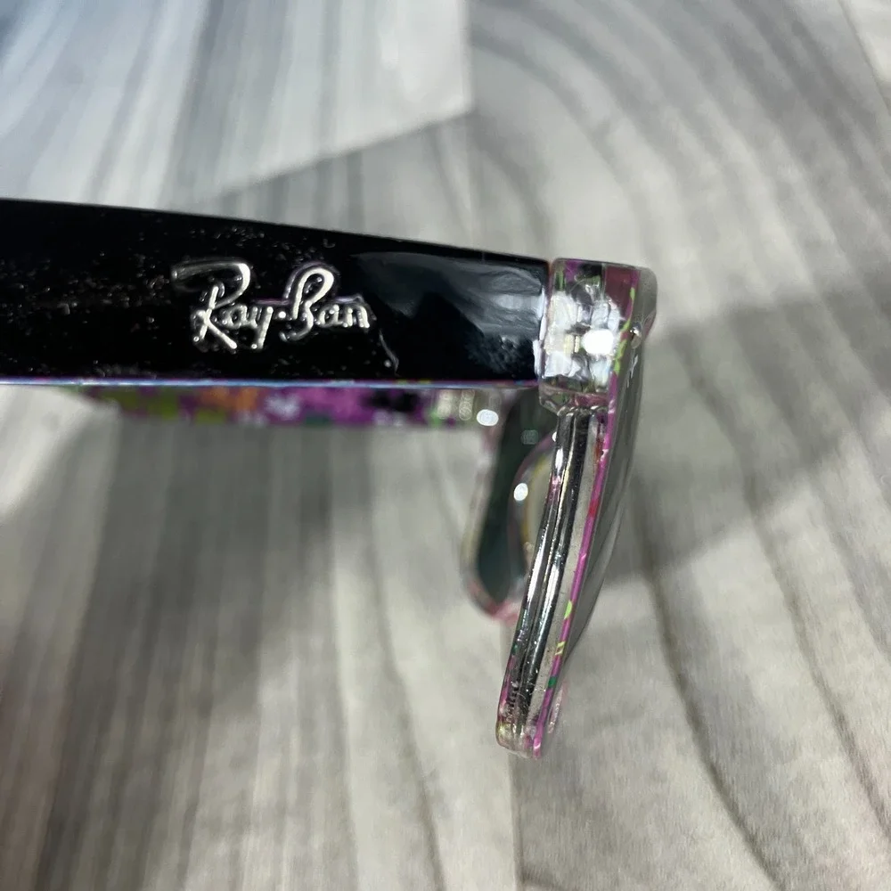 Ray-Ban New Wayfarer RB2132 Sunglasses Floral Frame Limited Edition 55 [] 21 145 - Picture 8 of 10